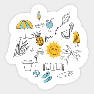 summer essentials Sticker